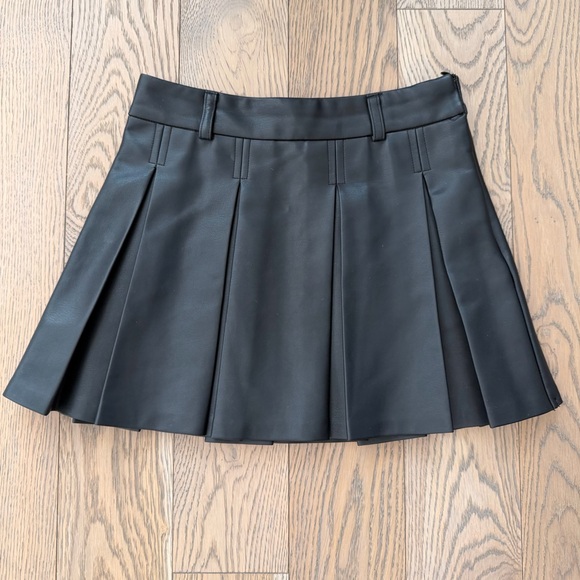 Zara Other - Zara Girls’ Black Faux Leather Mini Skirt